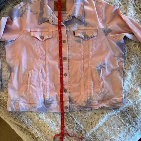 Levi's Pink Tie-Dye Denim Jacket - Picture 8 of 9